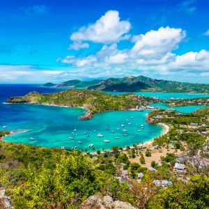 an amazing view from Shirley Heights, St. Johns, Antigua