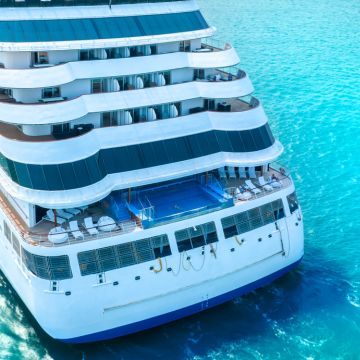 backend of a cruise ship